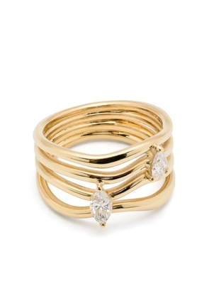 Kimaï 18kt yellow gold Nova diamond ring