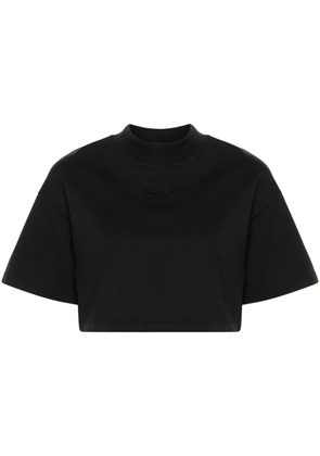 Reebok LTD faded-effect cotton cropped T-shirt - Black