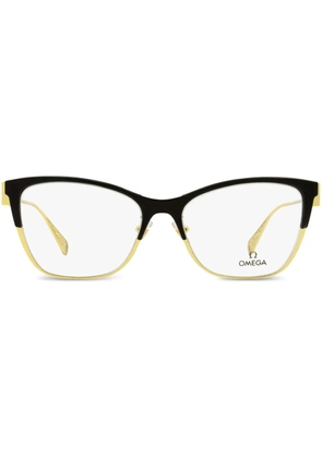 OMEGA EYEWEAR butterfly-frame glasses - Black