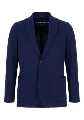 Circolo 1901 single-button patch-pocket blazer - Blue