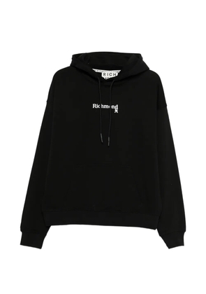 John Richmond logo hooded hoodie - Black