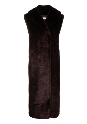 Philosophy Di Lorenzo Serafini sleeveless faux-fur coat - Red