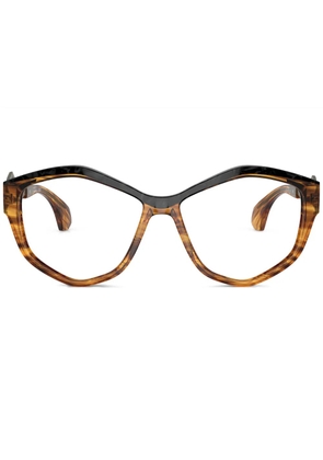 Alain Mikli geometric-frame glasses - Brown