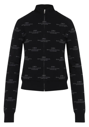 Balenciaga logo-jacquard cardigan - Black