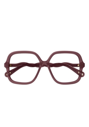 Chloé square-frame acetate glasses - Red
