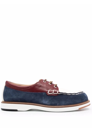 Tod's colour block lace-up shoes - Blue
