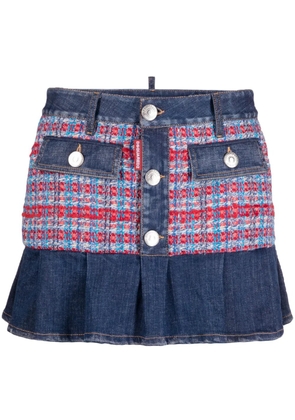 DSQUARED2 low-rise denim miniskirt - Blue