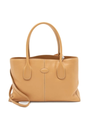 Tod's Vintage small D-styling leather tote bag - Neutrals