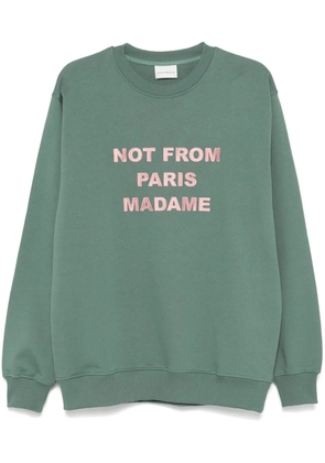 Drôle De Monsieur slogan-print sweatshirt - Green