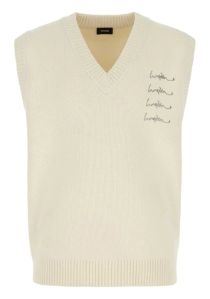 We11done logo-embellished vest - Neutrals