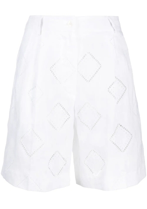 Kiton perforated-detailed shorts - White
