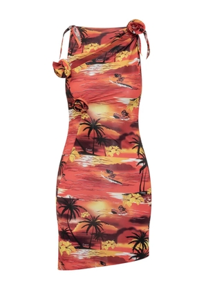 Coperni x Disney tropical-print dress - Orange