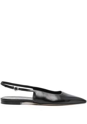 Aeyde Fedora leather ballerina shoes - Black