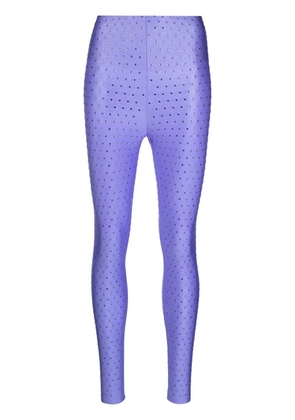 THE ANDAMANE rhinestone embellished leggings - Blue