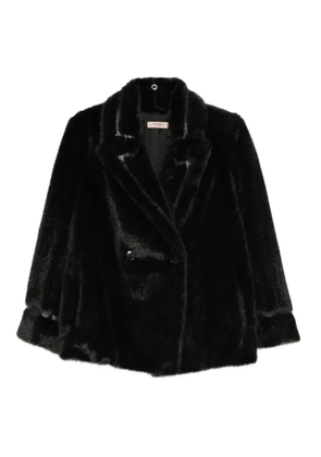 TWINSET double-breasted coat - Black