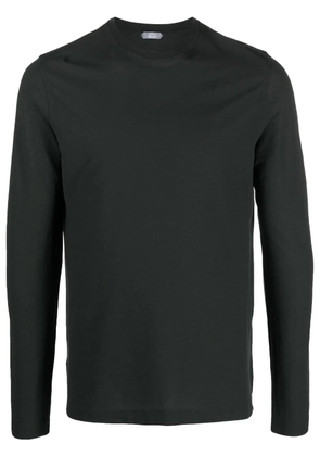 Zanone long-sleeved cotton T-shirt - Green