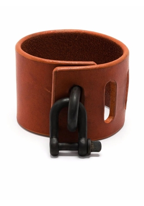 Parts of Four Restraint-charm leather bracelet - Orange