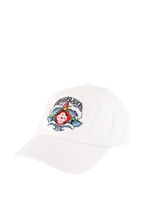 Casablanca Waves embroidered-logo baseball cap - White