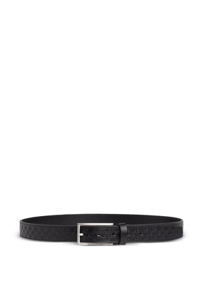 PLACE OF ËLMS logo-embossed leather belt - Black