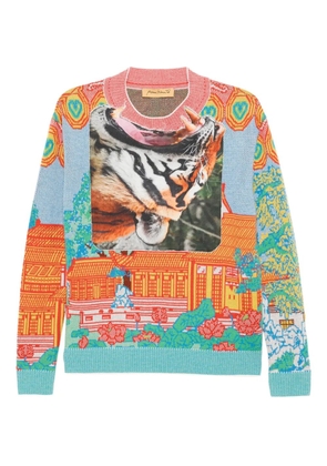 PENULTIMATE graphic-print jumper - Blue