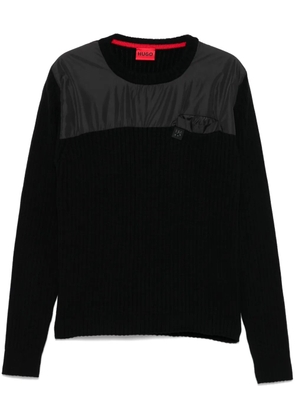 HUGO panelled sweater - Black