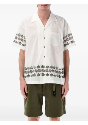 MANASTASH Manaloha leaf-print short-sleeve shirt - White