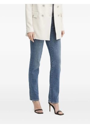 GUESS USA logo-patch straight-leg jeans - Blue