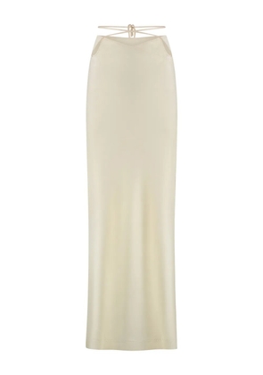 Anna October satin midi skirt - Neutrals