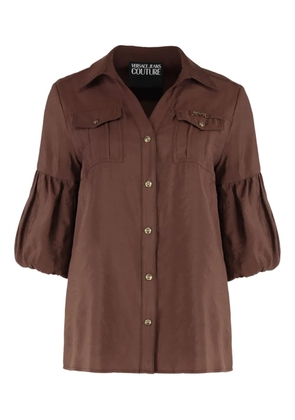 Versace Jeans Couture puff-sleeve shirt - Brown