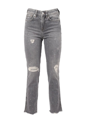 7 For All Mankind Erin distressed embellished jeans - Grey