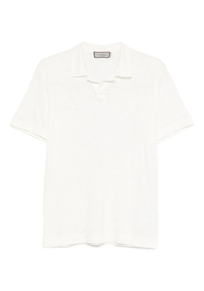 Canali short-sleeved polo shirt - White