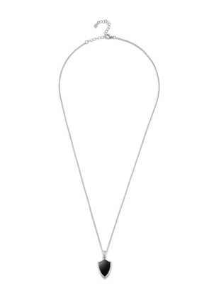 Mateo onyx shield necklace - Silver