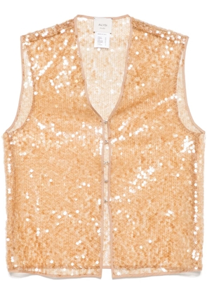 Alysi sequin-embellished top - Yellow