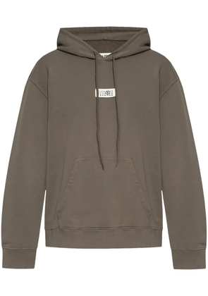 MM6 Maison Margiela numbers motif hoodie - Green