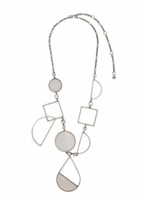 Krizia rhinestone-embellished pendant necklace - Silver