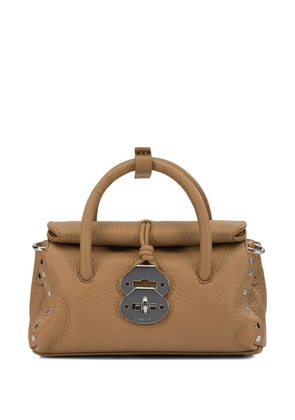 Zanellato Dotta studded tote bag - Brown