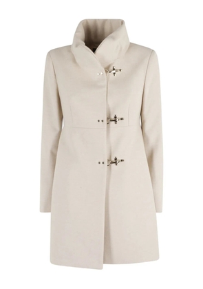 Fay turtleneck clasp coat - Neutrals