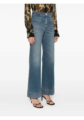 Victoria Beckham logo-patch jeans - Blue