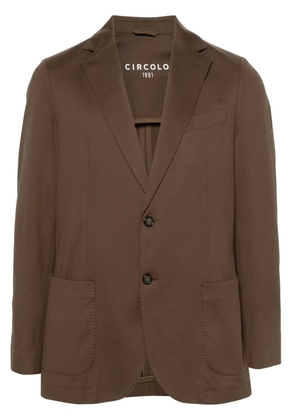 Circolo 1901 single-breasted cotton blazer - Brown