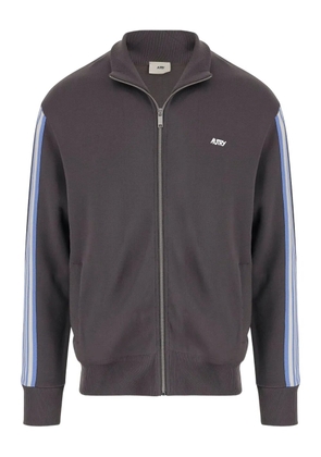 Autry stripe-detail zip-up sweater - Grey