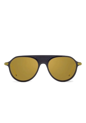 Thom Browne Eyewear pilot gold-detail sunglasses - Blue