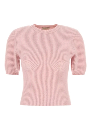 Magda Butrym ribbed short-sleeve sweater - Pink