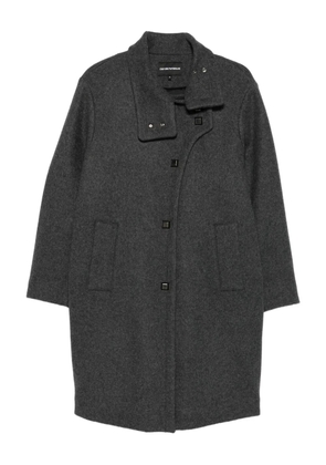 Emporio Armani button-fastening coat - Grey