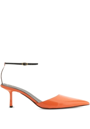 NEOUS leather heeled pumps - Orange