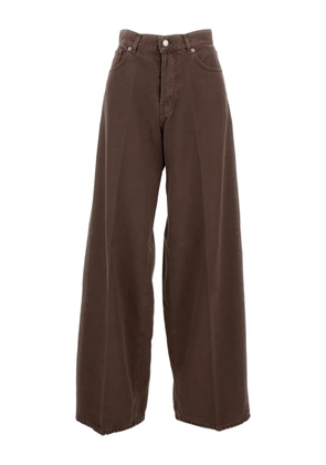 Haikure leather-label slouched jeans - Brown