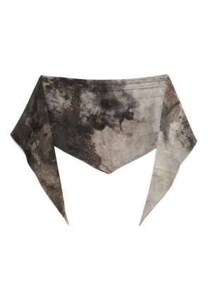 Ziggy Chen silk scarf - Grey