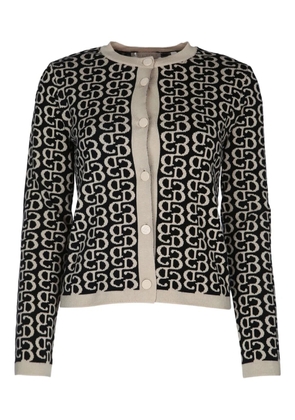 I BLUES monogrammed button-up cardigan - Black