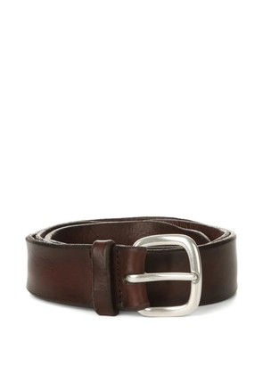 Orciani leather buckle belt - Brown
