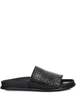 VAGABOND Effie woven leather slides - Black