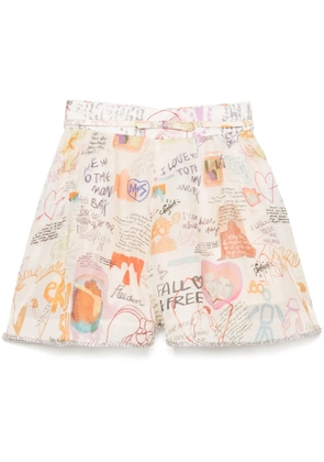 ZIMMERMANN belted shorts - Neutrals